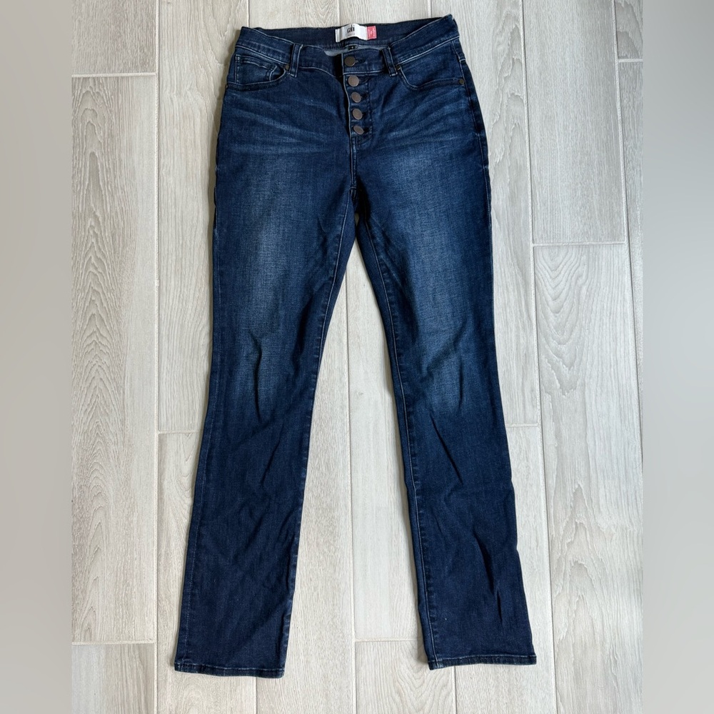 Women's Cabi Button Fly Straight Blue Jeans
